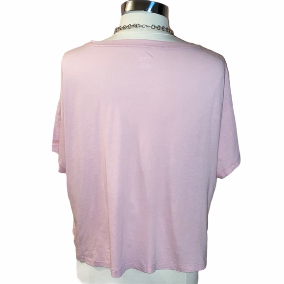 VS PINK Short Sleeve Heart Top Pudra Pink - Picture 2 of 6